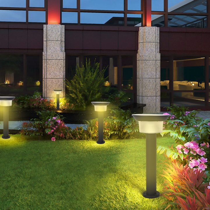 SG-12 lights installed along a garden path